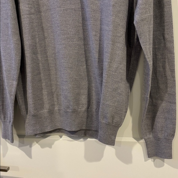 NEW Collars & Co Mens Australian Merino Wool Quarter Zip Sweater Large - Picture 5 of 7